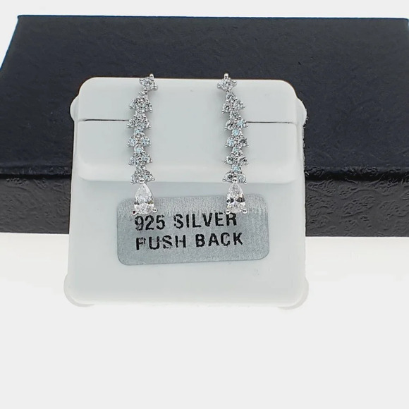 925 sterling silver luxury CZ earrings for women/girls, Best forRJUS2204 - Picture 2 of 9